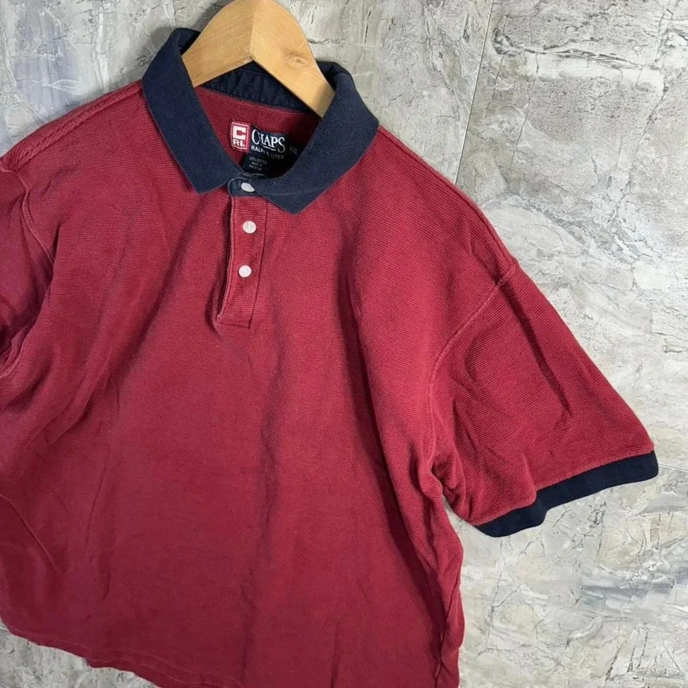 Chaps‎ Ralph Lauren red & blue polo shirt Size XXL Men's 100% Cotton #preppy